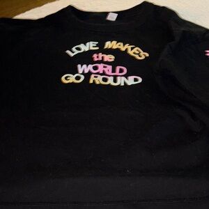 Old Navy Black womans Sweatshirt with Multicolor Text